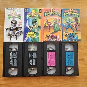 Mighty Morphin Power Rangers VHS LOT OF 4 Food Fight Smoke Fire Clowning Green